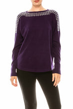 Load image into Gallery viewer, Aaeda Long Sleeve Rhinestone Sweater Top (Additional Colors) - foxberryparkproducts