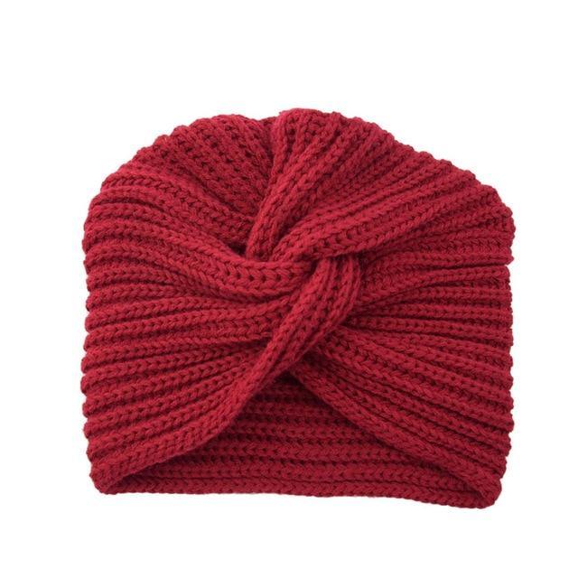 Muslim inner hijab caps bohemia turban cashmere cross wrap head Indian hat - foxberryparkproducts