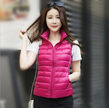 Load image into Gallery viewer, New Women Sleeveless Women's Ultra Light Down Vests Slim Jacket Girl Gilet Plus Lightweight Windproof Warm Waistcoat - foxberryparkproducts