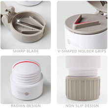 Load image into Gallery viewer, 4 In 1 Portable Pill Case Medicine Splitter Powder Home Grinder Pill Cutter - foxberryparkproducts