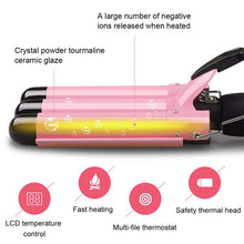Load image into Gallery viewer, New Arrival Hair Curling Iron LED Ceramic Triple Barrel Hair Curler Irons - foxberryparkproducts