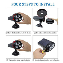 Load image into Gallery viewer, 360 Degree Rotation Motion Sensor Solar Powered ED Spotlight - foxberryparkproducts