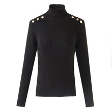 Load image into Gallery viewer, Harley Fashion Women Winter Wool Blend Black Turtleneck Pullover Sweater Top Quality Casual Knit Fabric