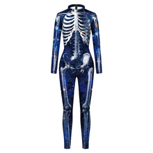Load image into Gallery viewer, VIP FASHION Adult Skeleton Print Halloween Cosplay For Women Ghost Jumpsuit - foxberryparkproducts