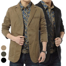Load image into Gallery viewer, Blazer Men Spring Autumn Casual Cotton Denim Jackets