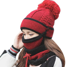 Load image into Gallery viewer, 3PCS Womens Winter Scarf Hat Set - foxberryparkproducts