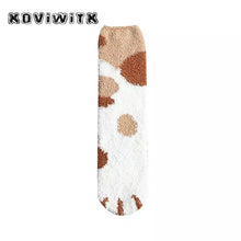 Load image into Gallery viewer, Fashion womens Cats Paw stripe 3d Socks - foxberryparkproducts