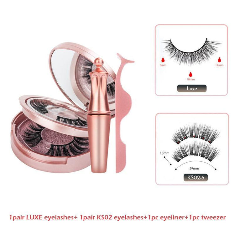 Double Layer Magnetic False Eyelashes & Magnetic Eyeliner - foxberryparkproducts