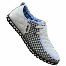Load image into Gallery viewer, Men Leather Shoes  Breathable Light Weight White Sneakers
