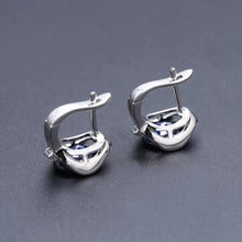 Load image into Gallery viewer, Blue Sapphire Gemstone Ring Earrings Jewelry Set For Women 925 Sterling Silver - foxberryparkproducts