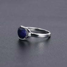 Load image into Gallery viewer, Blue Sapphire Gemstone Ring Earrings Jewelry Set For Women 925 Sterling Silver - foxberryparkproducts
