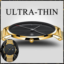 Load image into Gallery viewer, Stainless Steel Quartz Wristwatches Fashion Gold Men Watches Ultra-thin