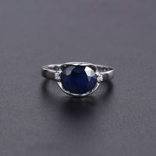 Load image into Gallery viewer, Blue Sapphire Gemstone Ring Earrings Jewelry Set For Women 925 Sterling Silver - foxberryparkproducts