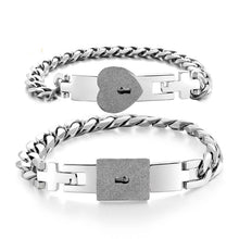 Load image into Gallery viewer, 2Pcs Tone Stainless Steel Lover Heart Bracelet