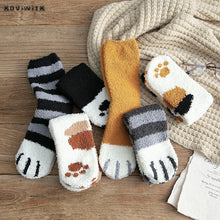 Load image into Gallery viewer, Fashion womens Cats Paw stripe 3d Socks - foxberryparkproducts
