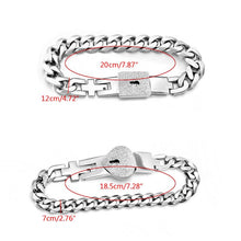 Load image into Gallery viewer, 2Pcs Tone Stainless Steel Lover Heart Bracelet