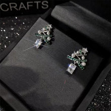 Load image into Gallery viewer, 2022 New Zircon Christmas Tree Earrings for Women Shiny Rhinestone Snowflake Stud Earring Fashion Jewelry New Year Gifts - foxberryparkproducts