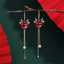 Load image into Gallery viewer, 2022 New Zircon Christmas Tree Earrings for Women Shiny Rhinestone Snowflake Stud Earring Fashion Jewelry New Year Gifts - foxberryparkproducts