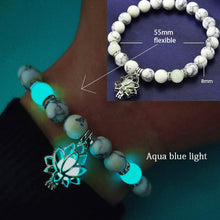 Load image into Gallery viewer, Natural Stone Bracelet Yoga Healing Luminous Glow In The Dark Bracelet