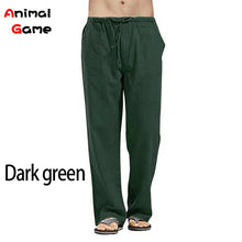 Load image into Gallery viewer, Linen Wide Men Pants New Korean Trousers Oversize Linens Streetwear Male Spring Summer Yoga Pants Casual Men Clothing Sweatpants