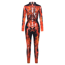 Load image into Gallery viewer, VIP FASHION Adult Skeleton Print Halloween Cosplay For Women Ghost Jumpsuit - foxberryparkproducts