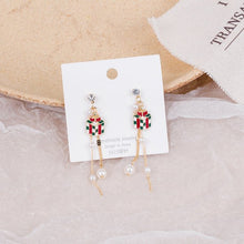 Load image into Gallery viewer, 2022 New Zircon Christmas Tree Earrings for Women Shiny Rhinestone Snowflake Stud Earring Fashion Jewelry New Year Gifts - foxberryparkproducts