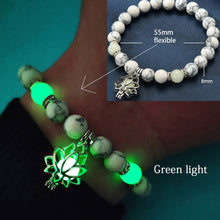 Load image into Gallery viewer, Natural Stone Bracelet Yoga Healing Luminous Glow In The Dark Bracelet