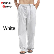 Load image into Gallery viewer, Linen Wide Men Pants New Korean Trousers Oversize Linens Streetwear Male Spring Summer Yoga Pants Casual Men Clothing Sweatpants