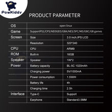 Load image into Gallery viewer, POWKIDDY v90 Black Version 3-Inch IPS Screen Flip Handheld Console Open System Game Console - foxberryparkproducts