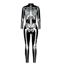Load image into Gallery viewer, VIP FASHION Adult Skeleton Print Halloween Cosplay For Women Ghost Jumpsuit - foxberryparkproducts
