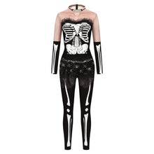 Load image into Gallery viewer, VIP FASHION Adult Skeleton Print Halloween Cosplay For Women Ghost Jumpsuit - foxberryparkproducts