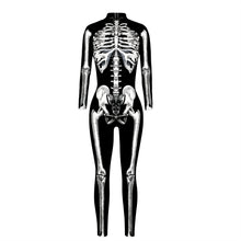 Load image into Gallery viewer, VIP FASHION Adult Skeleton Print Halloween Cosplay For Women Ghost Jumpsuit - foxberryparkproducts