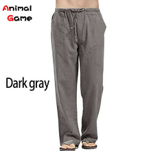 Load image into Gallery viewer, Linen Wide Men Pants New Korean Trousers Oversize Linens Streetwear Male Spring Summer Yoga Pants Casual Men Clothing Sweatpants