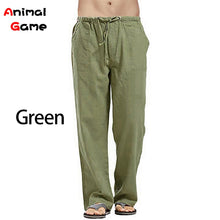 Load image into Gallery viewer, Linen Wide Men Pants New Korean Trousers Oversize Linens Streetwear Male Spring Summer Yoga Pants Casual Men Clothing Sweatpants