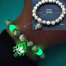 Load image into Gallery viewer, Natural Stone Bracelet Yoga Healing Luminous Glow In The Dark Bracelet