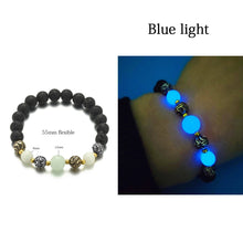 Load image into Gallery viewer, Natural Stone Bracelet Yoga Healing Luminous Glow In The Dark Bracelet