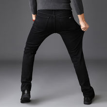 Load image into Gallery viewer, Mens Stretch Black Jeans Classic Style Business Fashion Pure Slim-fit Denim Pants