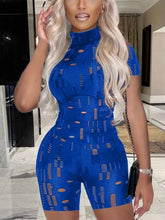 Load image into Gallery viewer, Cut Out Bodycon Jumpsuit Short Sleeve