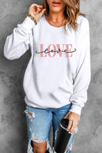 Load image into Gallery viewer, LOVE Round Neck Dropped Shoulder Sweatshirt