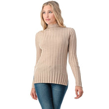 Load image into Gallery viewer, Women's Wool Long Sleeve Mock Neck Sweater - foxberryparkproducts