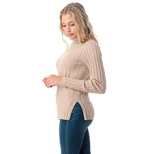 Load image into Gallery viewer, Women's Wool Long Sleeve Mock Neck Sweater - foxberryparkproducts