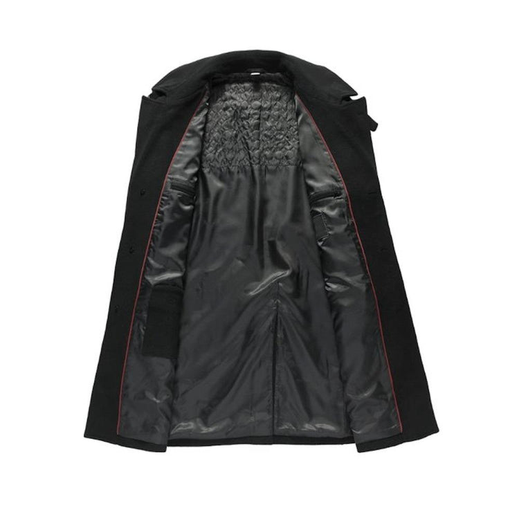 Mens Mid Length Wool Blend Coat - foxberryparkproducts