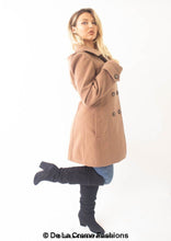 Load image into Gallery viewer, Womens Wool Feel Double Breasted Hooded Coat - foxberryparkproducts