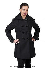 Load image into Gallery viewer, Womens Wool Feel Double Breasted Hooded Coat - foxberryparkproducts