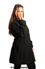 Load image into Gallery viewer, Womens Wool Feel Double Breasted Hooded Coat - foxberryparkproducts