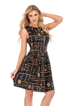 Load image into Gallery viewer, Calison Women's Printed Slim-Fit Fashion Sleeveless Sun Dress - foxberryparkproducts