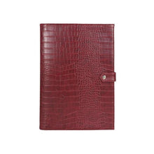 Load image into Gallery viewer, Monogrammed Note Pad Document Bag Embossed Python Pattern - foxberryparkproducts