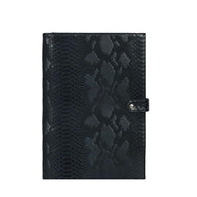 Load image into Gallery viewer, Monogrammed Note Pad Document Bag Embossed Python Pattern - foxberryparkproducts