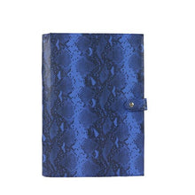 Load image into Gallery viewer, Monogrammed Note Pad Document Bag Embossed Python Pattern - foxberryparkproducts