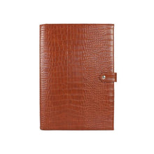 Load image into Gallery viewer, Monogrammed Note Pad Document Bag Embossed Python Pattern - foxberryparkproducts